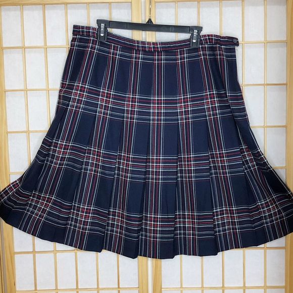 Vintage Pendleton Blue Plaid Wool Skirt - Picture 1 of 6
